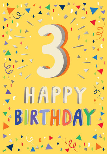 Picture of 3 HAPPY BIRTHDAY CARD